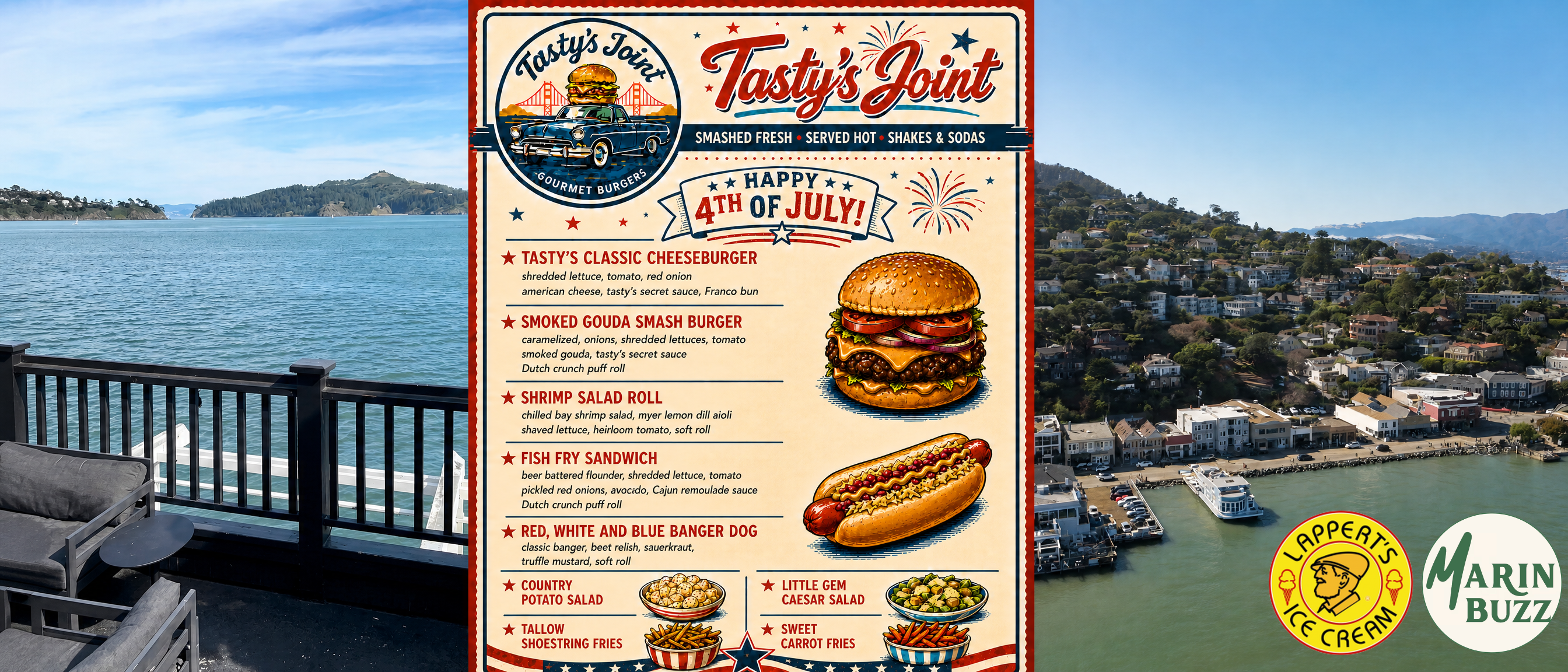 4th of July Family BBQ with Tasty's Joint and Marin Buzz — Saturday July 4, 2026, Eria Sausalito